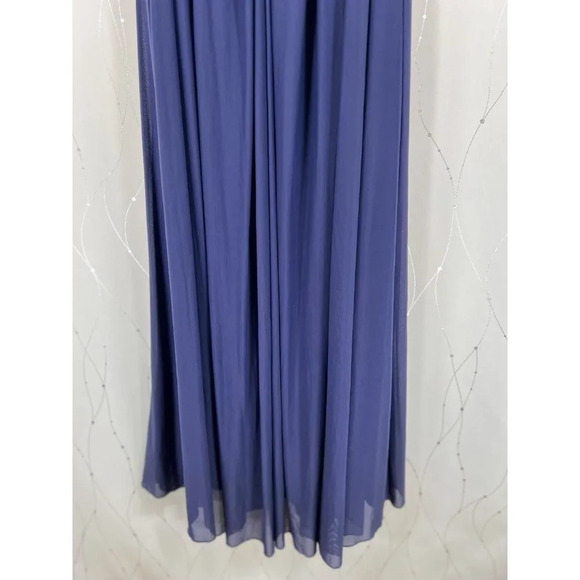 Sherri Hill Navy Blue Lace Illusion Open Back Formal Gown $298 - Picture 12 of 14